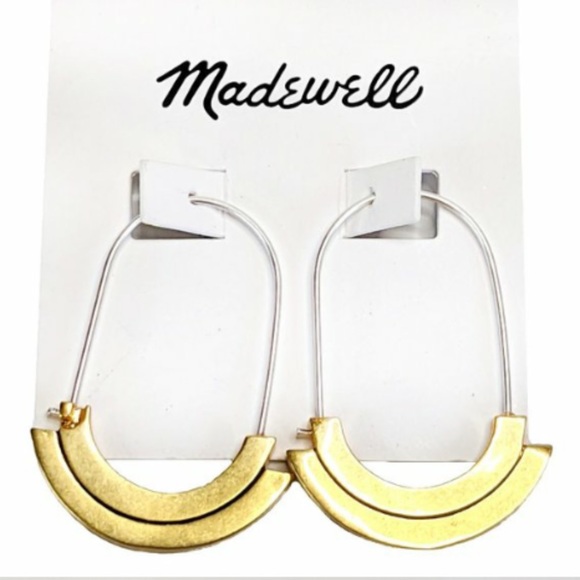 Madewell Jewelry - Madewell spellbind half moon earrings gold new Nordstrom